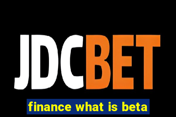 finance what is beta