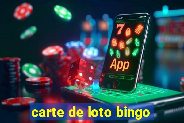 carte de loto bingo