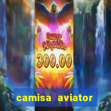 camisa aviator manga longa