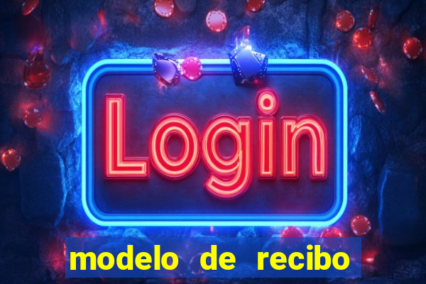 modelo de recibo de pagamento word