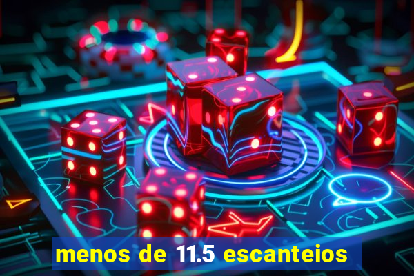 menos de 11.5 escanteios