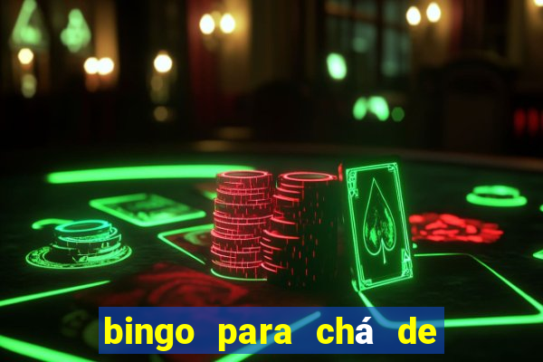 bingo para chá de bebê para imprimir grátis