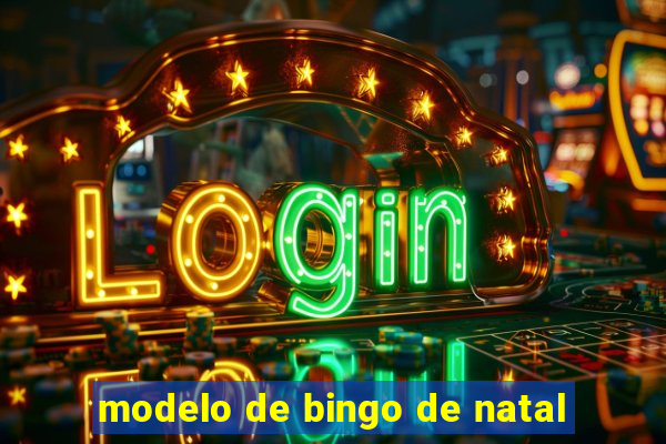 modelo de bingo de natal