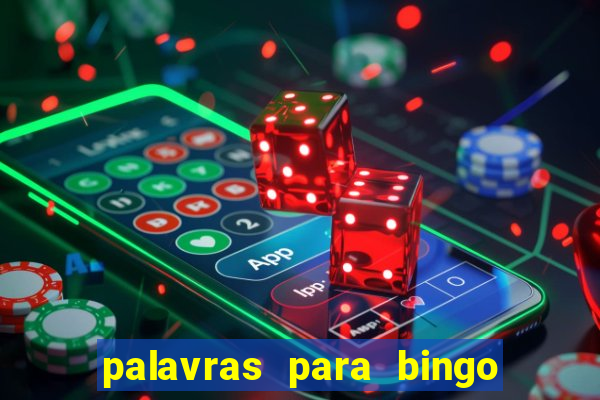 palavras para bingo cha de bebe