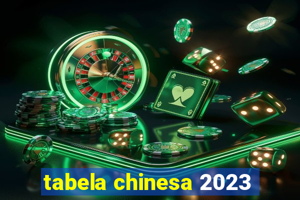 tabela chinesa 2023