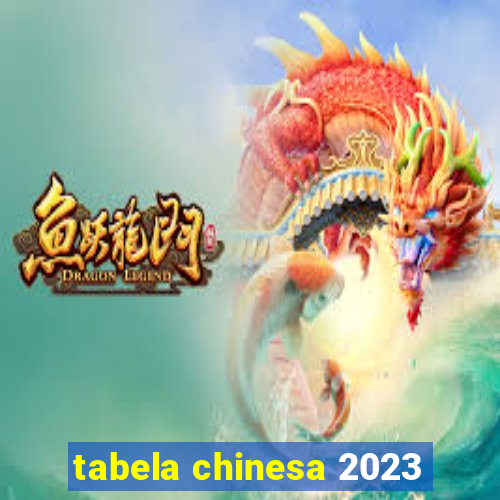 tabela chinesa 2023