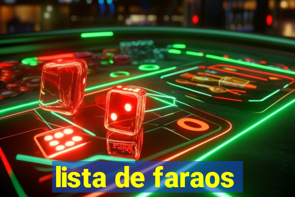 lista de faraos