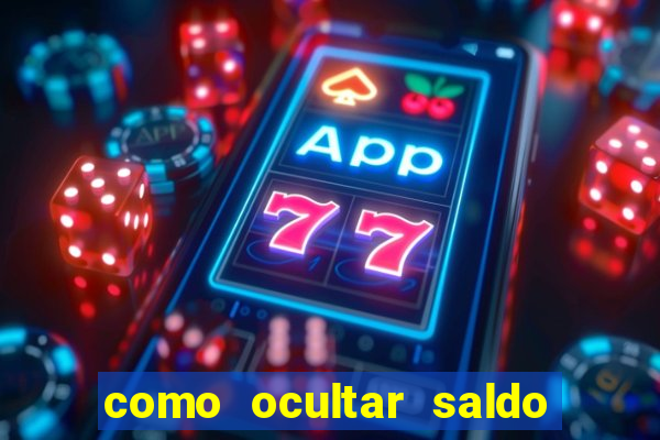 como ocultar saldo na betfair