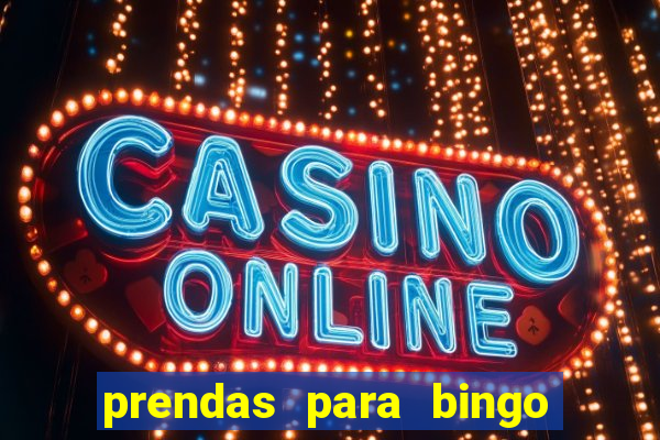 prendas para bingo de natal