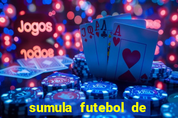 sumula futebol de campo word