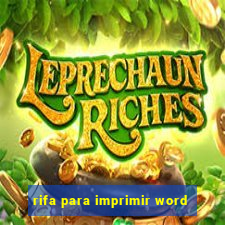 rifa para imprimir word