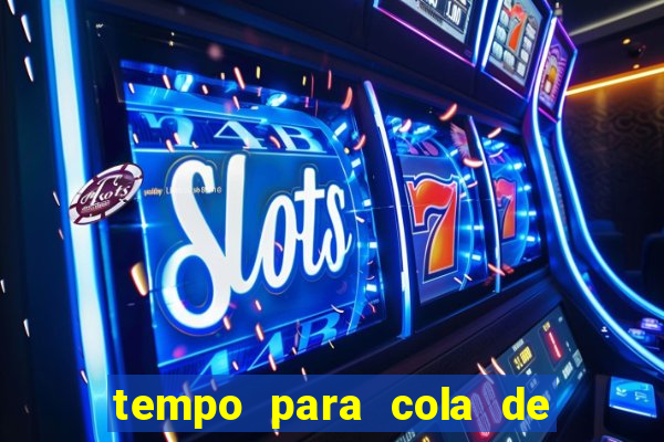 tempo para cola de cano secar